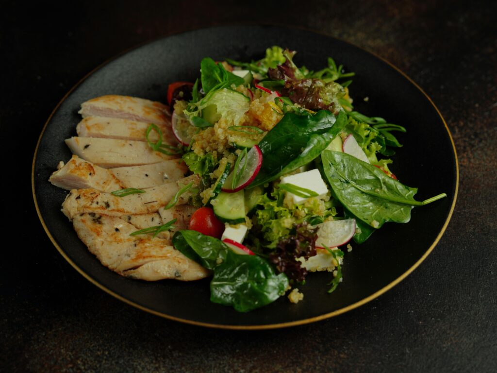 Grilled Squash salad with miso mustard dressing